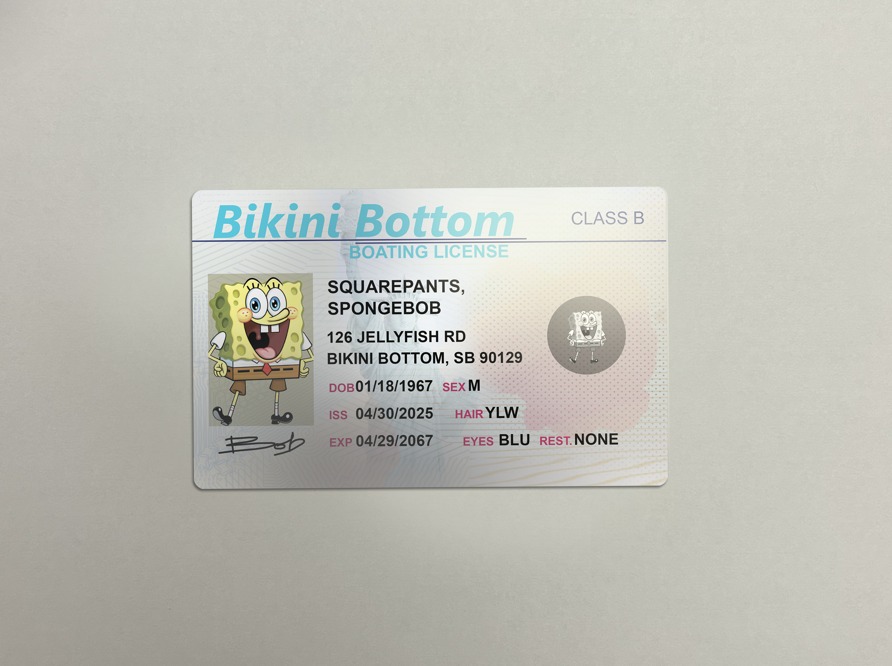 Spongebob Boating License